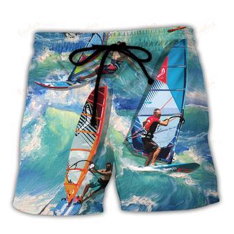 Windsurfing Cancel Everything There Is Wind Windsurfing Lovers -Beach Short | Newhawaiianshirts UK