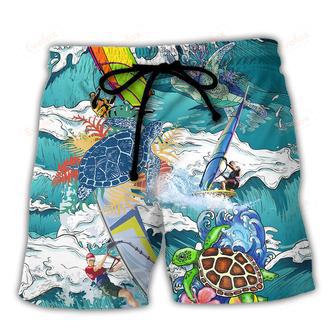 Windsurfing With Wind Surfing It's Just You Beach Short | Newhawaiianshirts CA