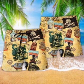 Wine And Skull My Life Cool Beach Short | Newhawaiianshirts AU