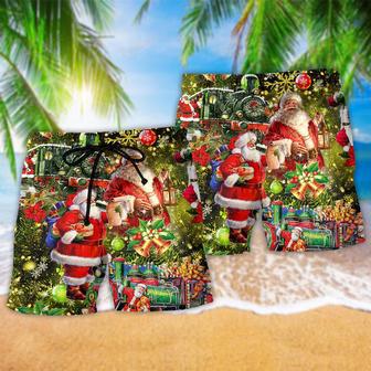 Xmas Santa Is Coming To You So Happy Beach Short | Newhawaiianshirts