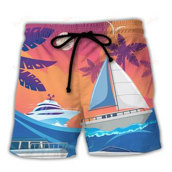 Yachting Saved Me From Being a Pornstar Funny Yachting Quote Gift Lover Beach Beach Short | Newhawaiianshirts AU