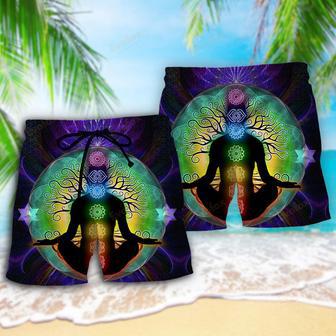 Yoga Chakra Healing Color Beach Short | Newhawaiianshirts AU