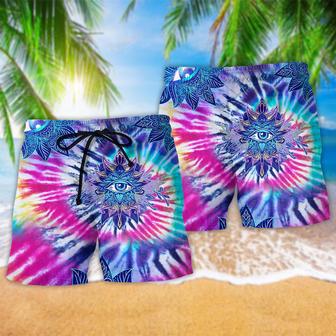 Yoga Eyes Love Mandala Color Beach Short | Newhawaiianshirts UK