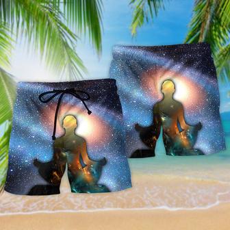 Yoga Meditation Large Galaxy Beach Short | Newhawaiianshirts UK