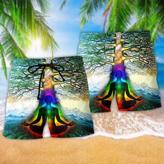 Yoga Peace Comes From Inside Tree Of Life Beach Short | Newhawaiianshirts DE