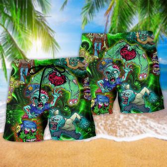 Zombie Eat Brains Youre Safe Stunning Beach Short | Newhawaiianshirts AU