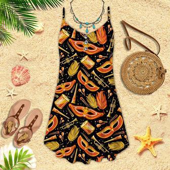 A Happy Carnival is Coming Spaghetti Strap Summer Dress | Newhawaiianshirts