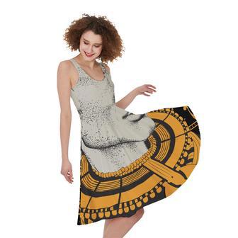 African Style Print Sleeveless Knee Length Dress | Newhawaiianshirts