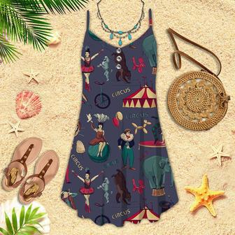 Amazing Circus Spaghetti Strap Summer Dress | Newhawaiianshirts DE