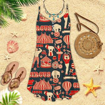 Amazing Retro Circus Spaghetti Strap Summer Dress | Newhawaiianshirts AU