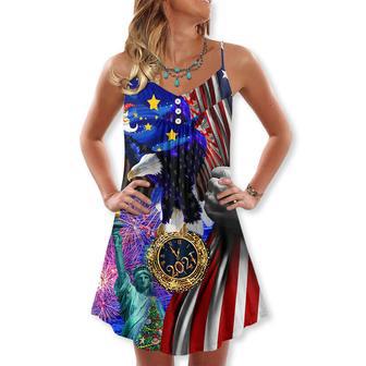 America New Year New America Christmas - V-Neck Sleeveless Cami Dress | Newhawaiianshirts UK