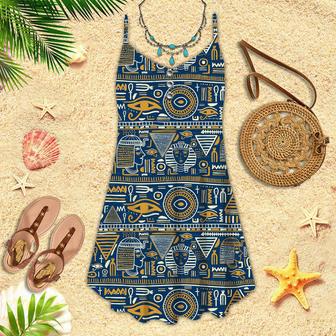 Ancient Egyptian Tribal Spaghetti Strap Summer Dress | Newhawaiianshirts