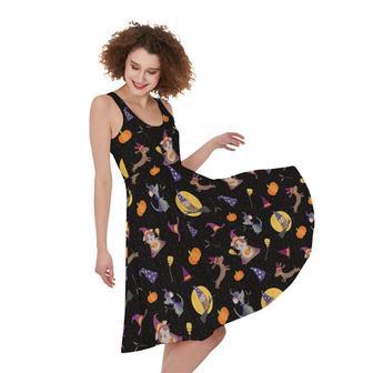 Animal Wizard Pattern Print Sleeveless Knee Length Dress | Newhawaiianshirts