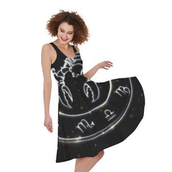 Astrology Scorpio Sign Print Sleeveless Knee Length Dress | Newhawaiianshirts AU