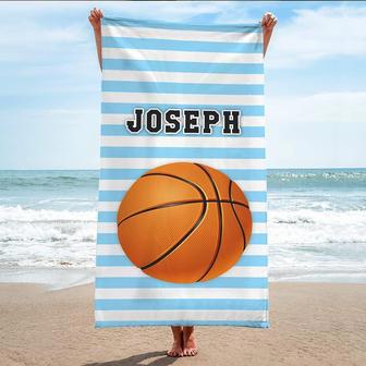 Basketball Design Personalized Beach Towels Kids Adults Unique Gift | Newhawaiianshirts CA