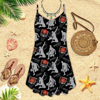 Basketball Let's Play Sport Spaghetti Strap Summer Dress | Newhawaiianshirts DE