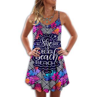 Beach All She Does Is Beach - Summer Dress | Newhawaiianshirts AU