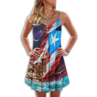 Beach Puerto Rico Flag - Summer Dress | Newhawaiianshirts AU