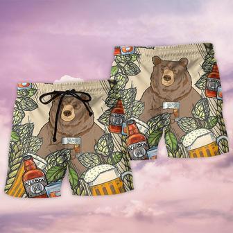 Bear I Drink Bourbon Beach Short | Newhawaiianshirts CA