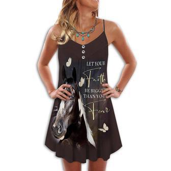 Black Horse Faith Be Bigger Than Your Fear - Summer Dress | Newhawaiianshirts UK