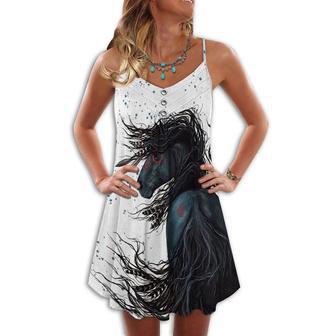 Black Stallion Horse Amazing - Summer Dress | Newhawaiianshirts UK