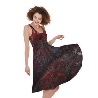 Bloody Room Print Sleeveless Knee Length Dress | Newhawaiianshirts UK