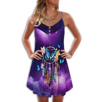 Butterfly Dreamcatcher With Royal Color - Summer Dress | Newhawaiianshirts DE