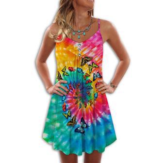 Butterfly Hippie Tie Dye With Colorful Style - Summer Dress | Newhawaiianshirts UK