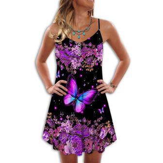 Butterfly In The Dark Area - Summer Dress | Newhawaiianshirts UK