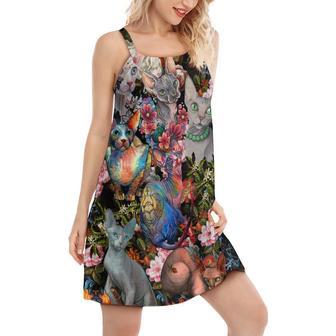 Cat All I Need Is Sphynx Cats - Women's Sleeveless Cami Dress | Newhawaiianshirts AU