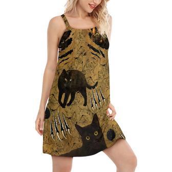 Cat Put Your Paws Up - Women's Sleeveless Cami Dress | Newhawaiianshirts