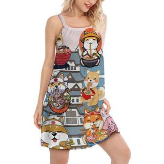 Cat Ramen Lovely Style - Women's Sleeveless Cami Dress | Newhawaiianshirts UK