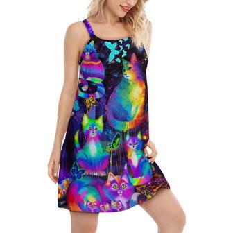 Cat Run The World - Women's Sleeveless Cami Dress | Newhawaiianshirts AU