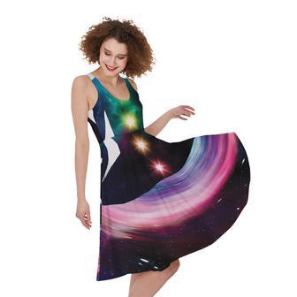 Chakras Of The Universe Print Sleeveless Knee Length Dress | Newhawaiianshirts CA