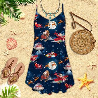 Christmas In Space Spaghetti Strap Summer Dress | Newhawaiianshirts CA