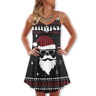 Christmas Up On The Rooftop Click Click Click Santa Claus - V-Neck Sleeveless Cami Dress | Newhawaiianshirts DE