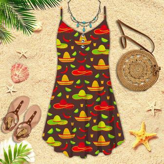 Cinco De Mayo Mexican Sombrero Hats Spaghetti Strap Summer Dress | Newhawaiianshirts CA