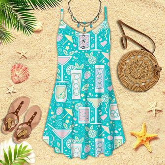 Cocktails Hello Summer Spaghetti Strap Summer Dress | Newhawaiianshirts UK