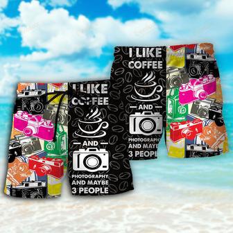 Coffee I Like Coffee And Photography Beach Short | Newhawaiianshirts AU