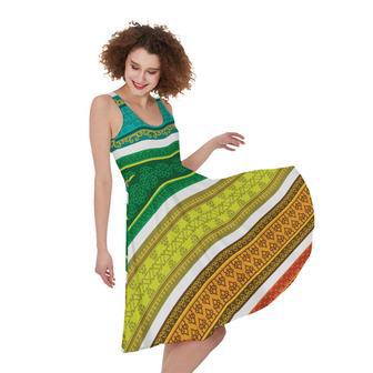 Colorful Ethnic Pattern Print Sleeveless Knee Length Dress | Newhawaiianshirts UK