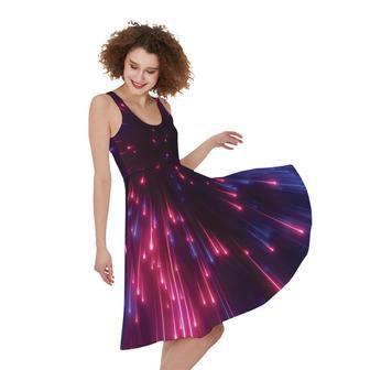 Cosmic Hyperspace Print Sleeveless Knee Length Dress | Newhawaiianshirts AU