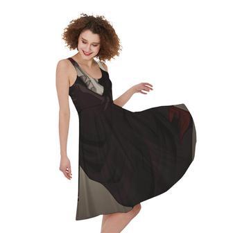 Count Dracula Print Sleeveless Knee Length Dress | Newhawaiianshirts AU