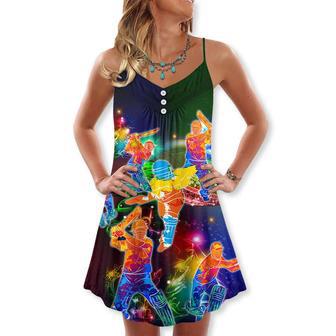 Cricket Neon Tree Merry Christmas Snow - V-Neck Sleeveless Cami Dress | Newhawaiianshirts DE