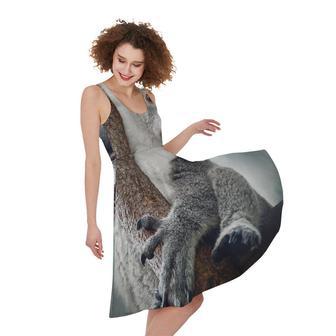 Cute Koala Print Sleeveless Knee Length Dress | Newhawaiianshirts CA