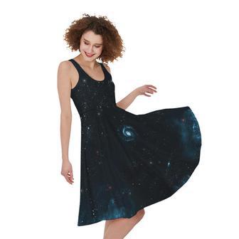 Deep Space Print Sleeveless Knee Length Dress | Newhawaiianshirts DE