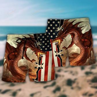 Dragon Independence Day Beach Short | Newhawaiianshirts AU