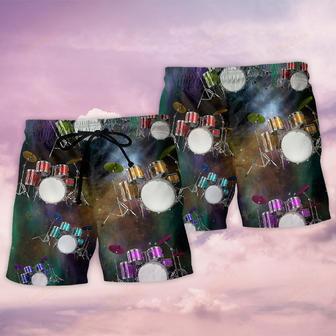 Drum Amazing Drums Galaxy Style Beach Short | Newhawaiianshirts UK