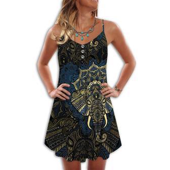 Elephant Loves Summer Vibes Mandala Pattern - Summer Dress | Newhawaiianshirts CA