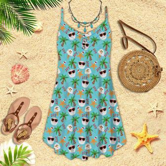 Flamingo Christmas in July Spaghetti Strap Summer Dress | Newhawaiianshirts