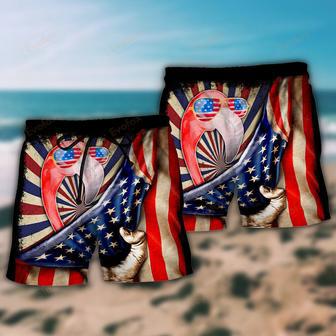 Flamingo Independence Day Beach Short | Newhawaiianshirts AU